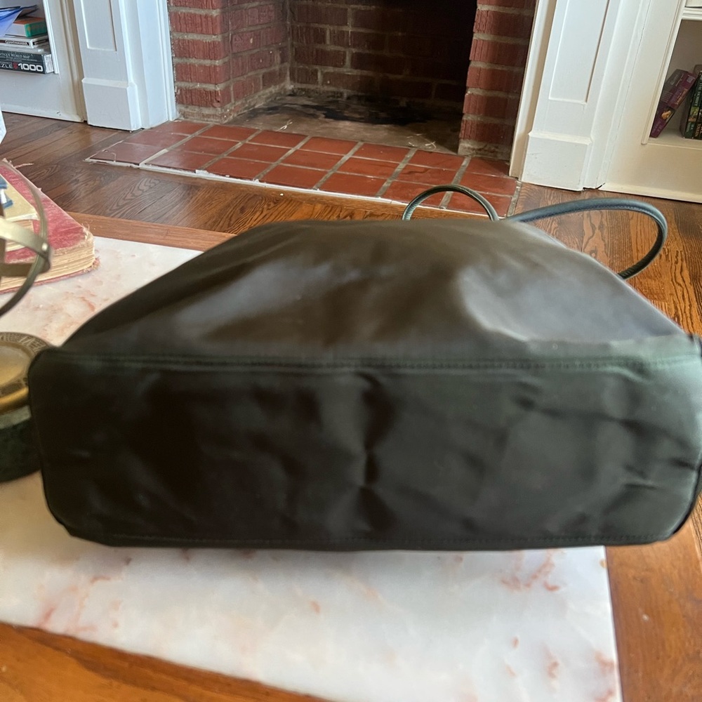 Prada Dark Green Tessuto Nylon Logo Zipper - Picture 5 of 9